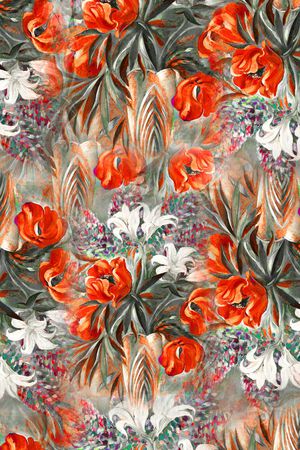 笔触印花华亿平台图片