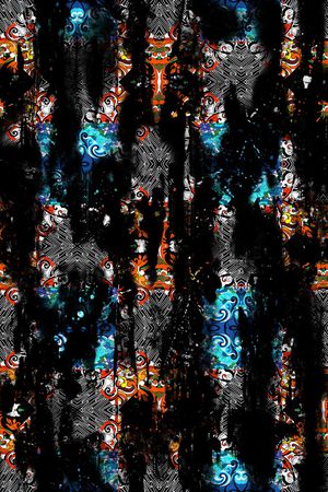 抽象花纹印花华亿平台图片