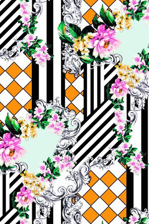 抽象印花华亿平台图片