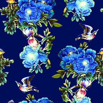 风格化花卉印花华亿平台图片