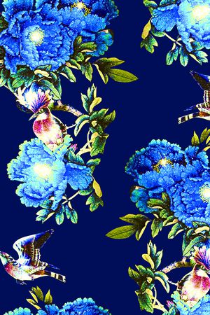 风格化花卉印花华亿平台图片