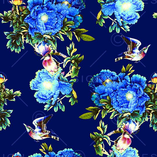 风格化花卉印花华亿平台图片