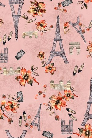 水彩花卉印花华亿平台图片