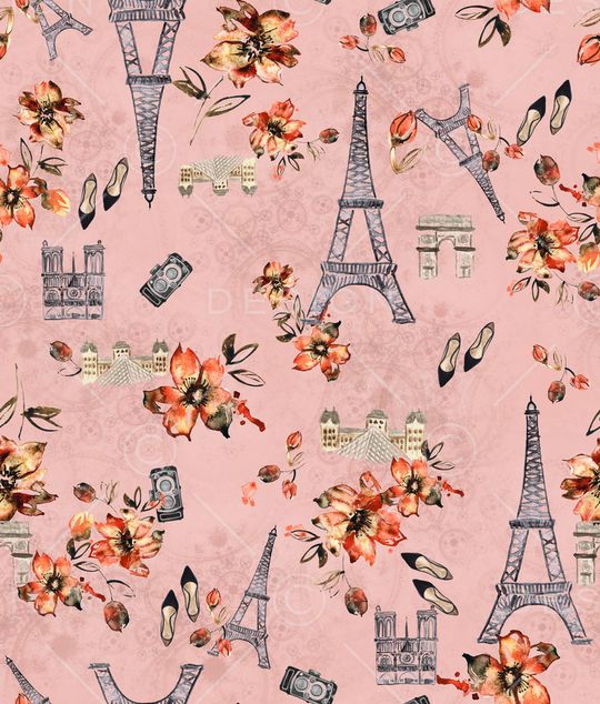 水彩花卉印花华亿平台图片