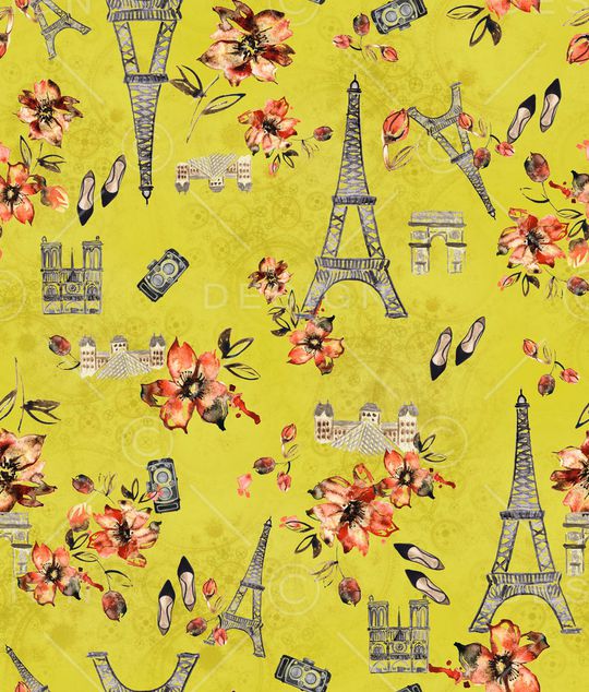 水彩花卉印花华亿平台图片