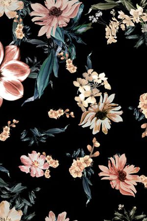 水彩花卉印花华亿平台图片