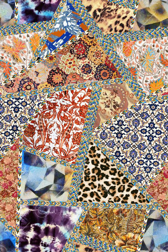 古典花纹印花华亿平台图片