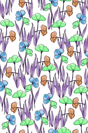 手绘花卉印花华亿平台图片