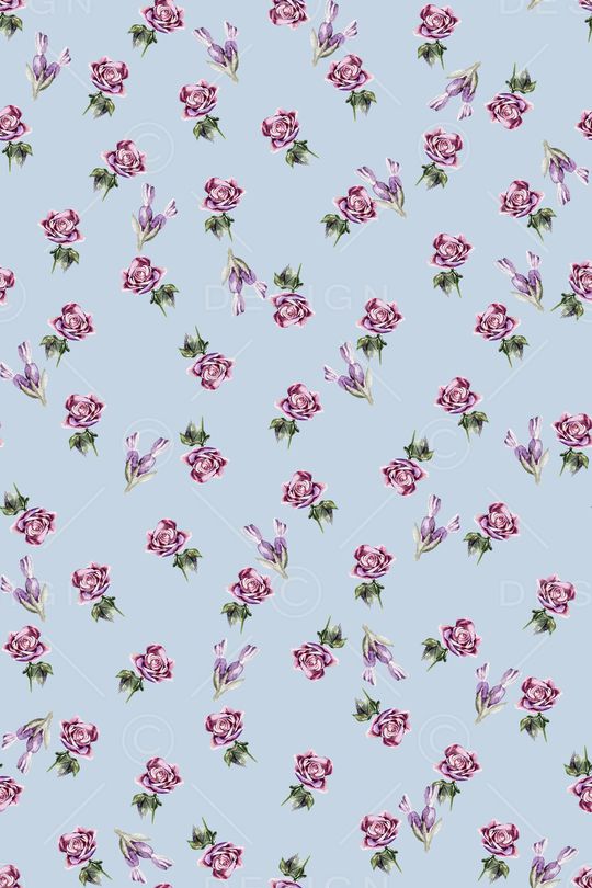 水彩花卉印花华亿平台图片