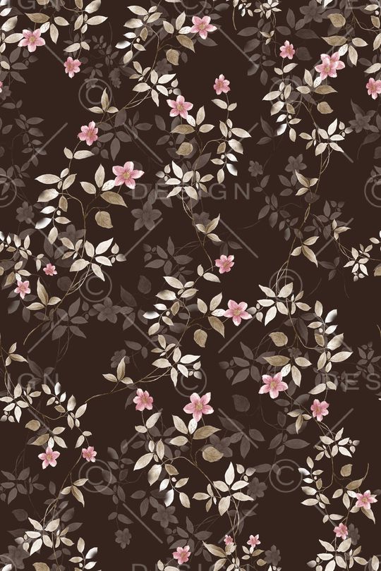 水彩花卉印花华亿平台图片