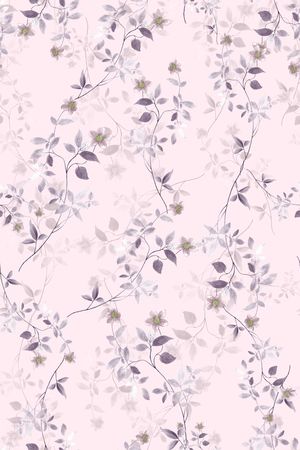 水彩花卉印花华亿平台图片