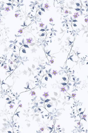 水彩花卉印花华亿平台图片