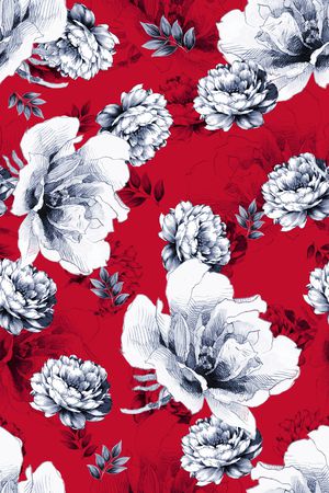 彩底花卉印花华亿平台图片