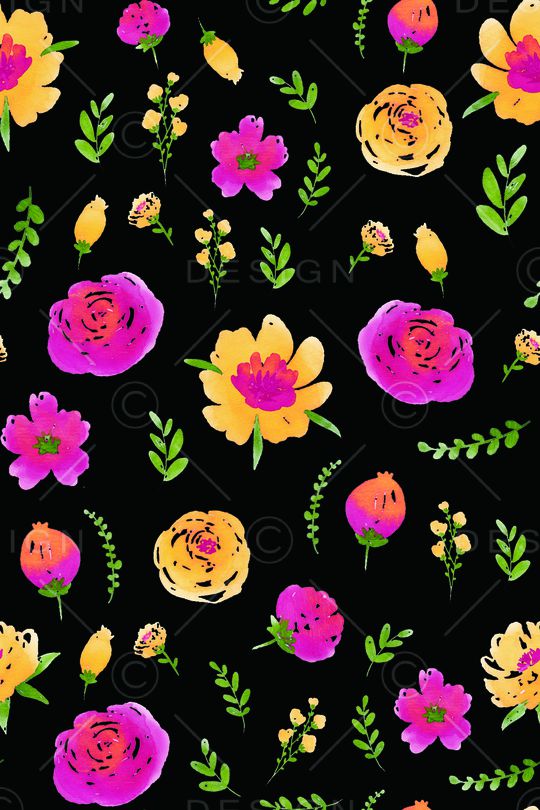 不规则花卉印花华亿平台图片