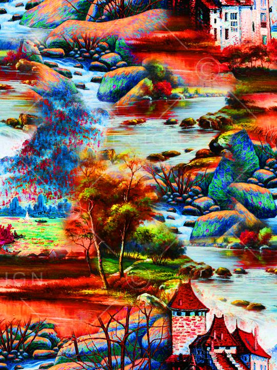 春夏华亿平台印花华亿平台图片