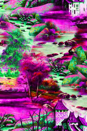 春夏华亿平台印花华亿平台图片