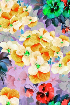 春夏华亿平台印花华亿平台图片