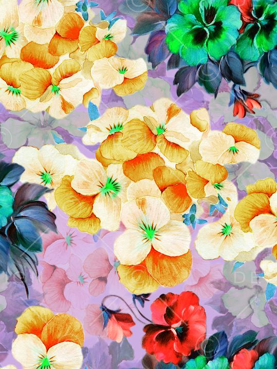 春夏华亿平台印花华亿平台图片