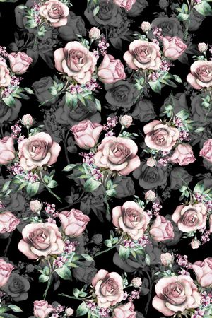 玫瑰花印花华亿平台图片