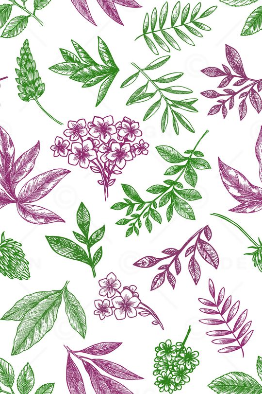 线条花卉印花华亿平台图片