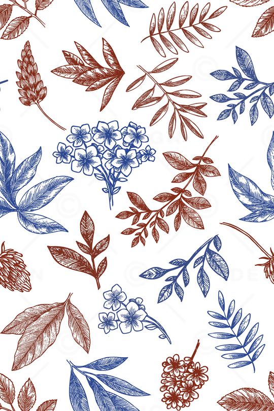 线条花卉印花华亿平台图片