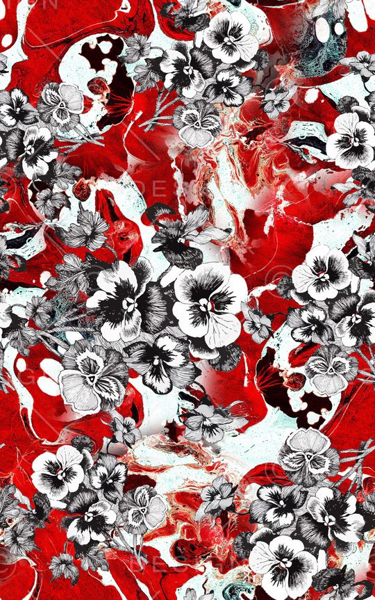 花卉印花华亿平台图片