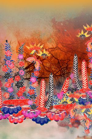 定位花印花华亿平台图片