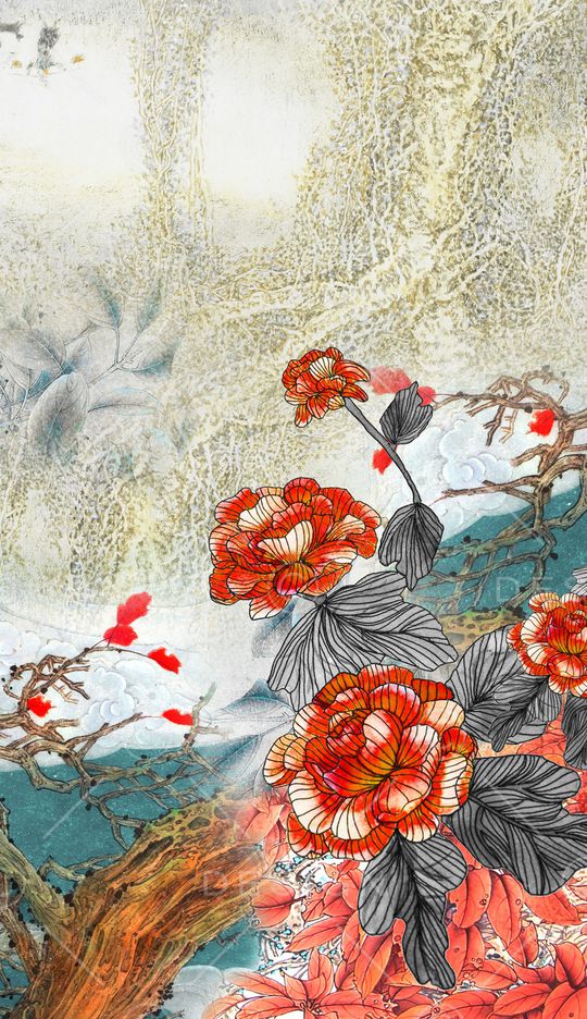 笔触印花华亿平台图片