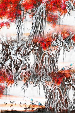 笔触印花华亿平台图片