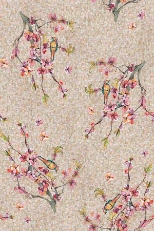 几何花卉印花华亿平台图片