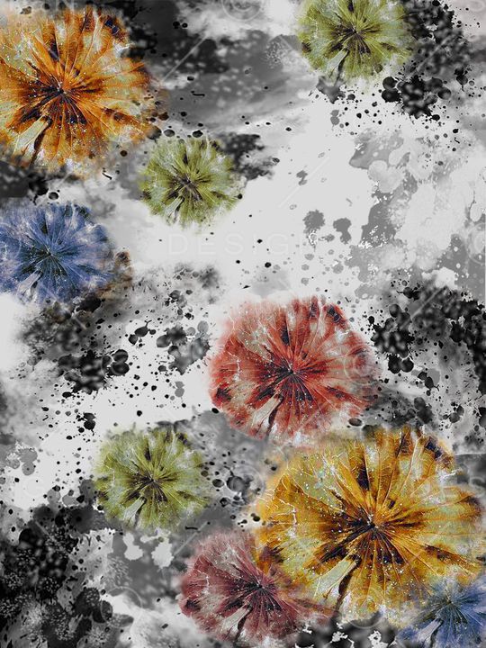 花卉印花华亿平台图片