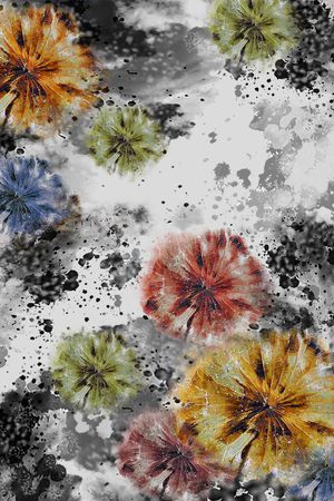 花卉印花华亿平台图片