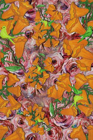 手绘印花华亿平台图片