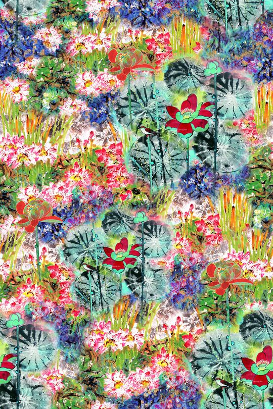 水彩印花华亿平台图片