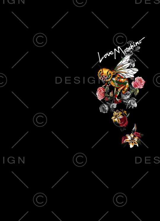 蜜蜂印花华亿平台图片