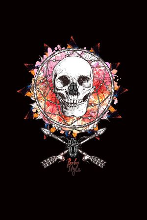 骷髅印花华亿平台图片