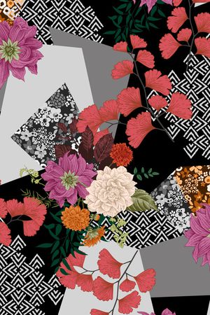 几何印花华亿平台图片