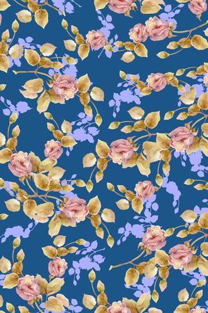 彩底花卉印花华亿平台图片