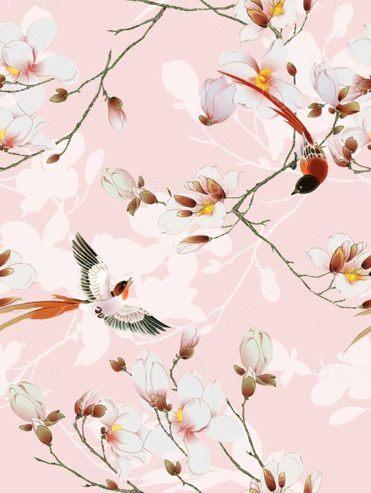 彩底花卉印花华亿平台图片