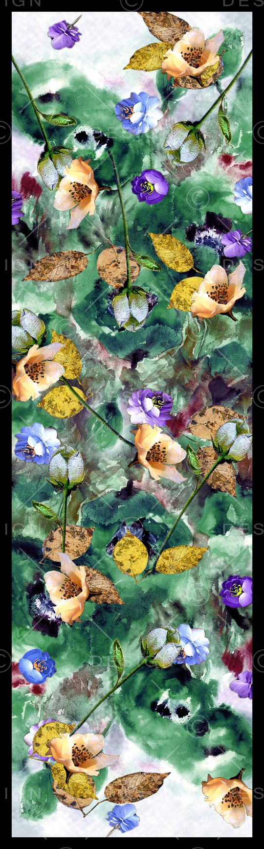 抽象花卉印花华亿平台图片