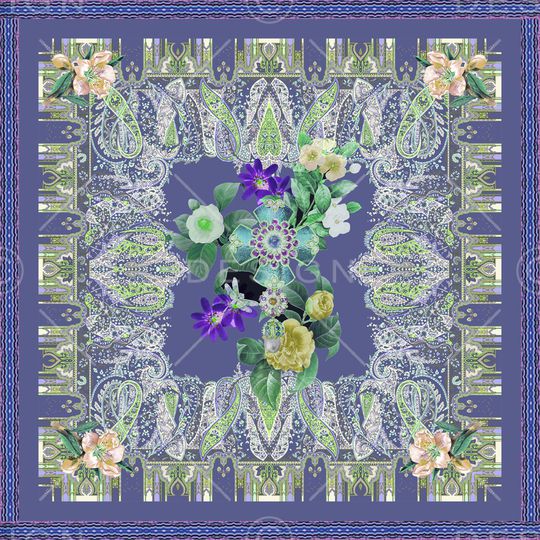 手绘花卉印花华亿平台图片