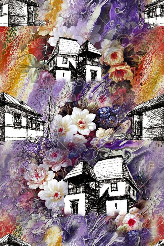 抽象印花华亿平台图片