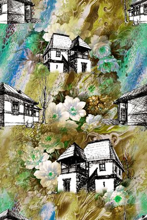 抽象印花华亿平台图片