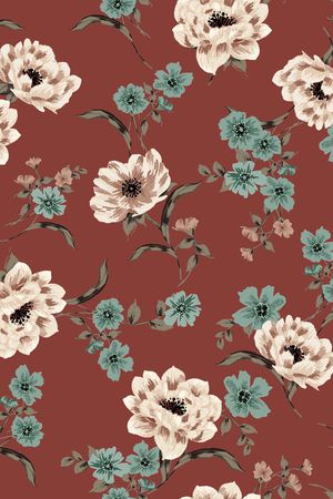 花卉印花华亿平台图片