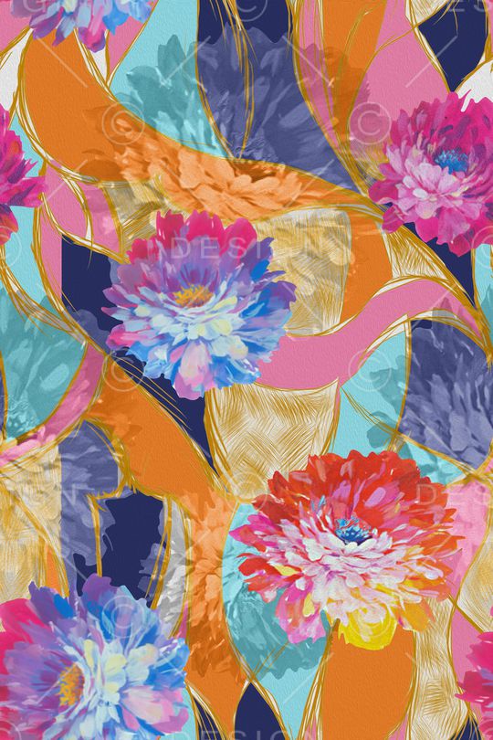 抽象印花华亿平台图片