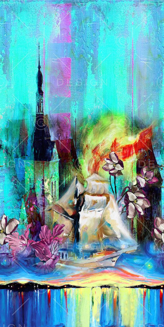 手绘花卉印花华亿平台图片