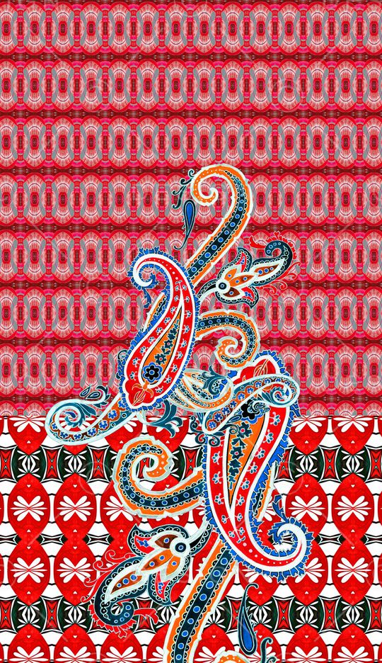 佩斯利印花华亿平台图片