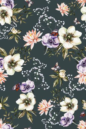 风格化花卉印花华亿平台图片