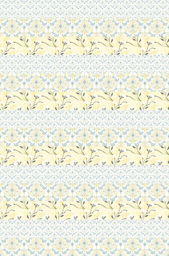 清爽底花卉印花华亿平台图片