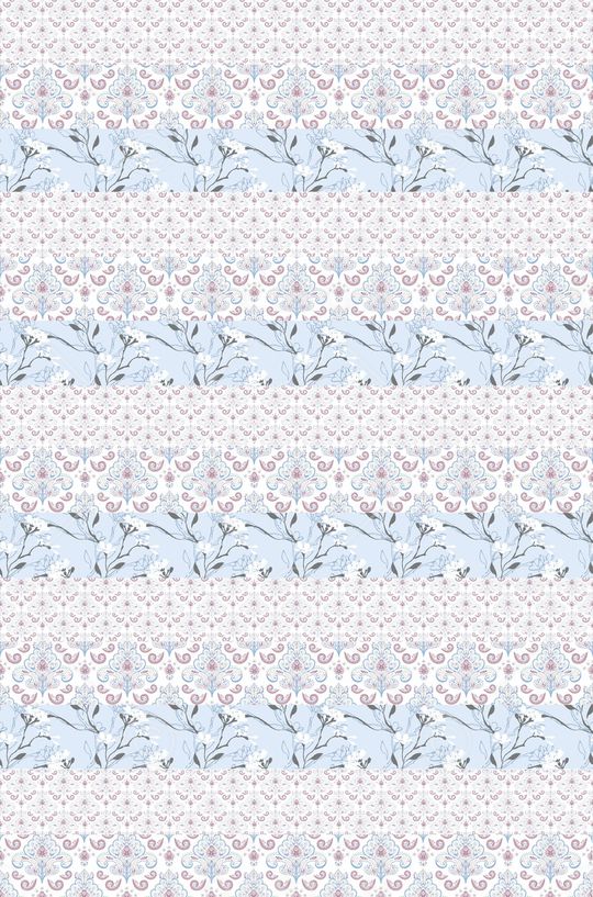 清爽底花卉印花华亿平台图片